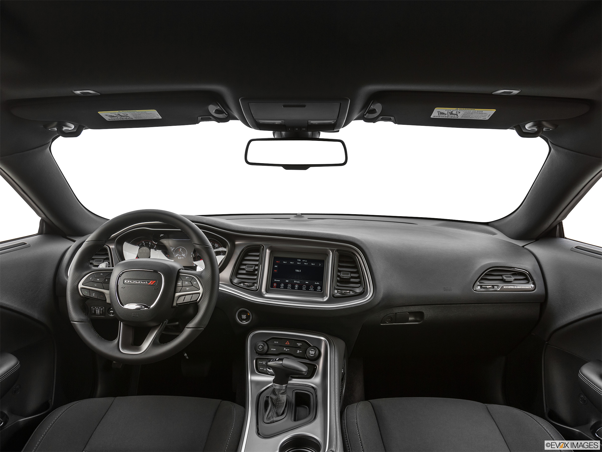 dashboard view of dodge challenger