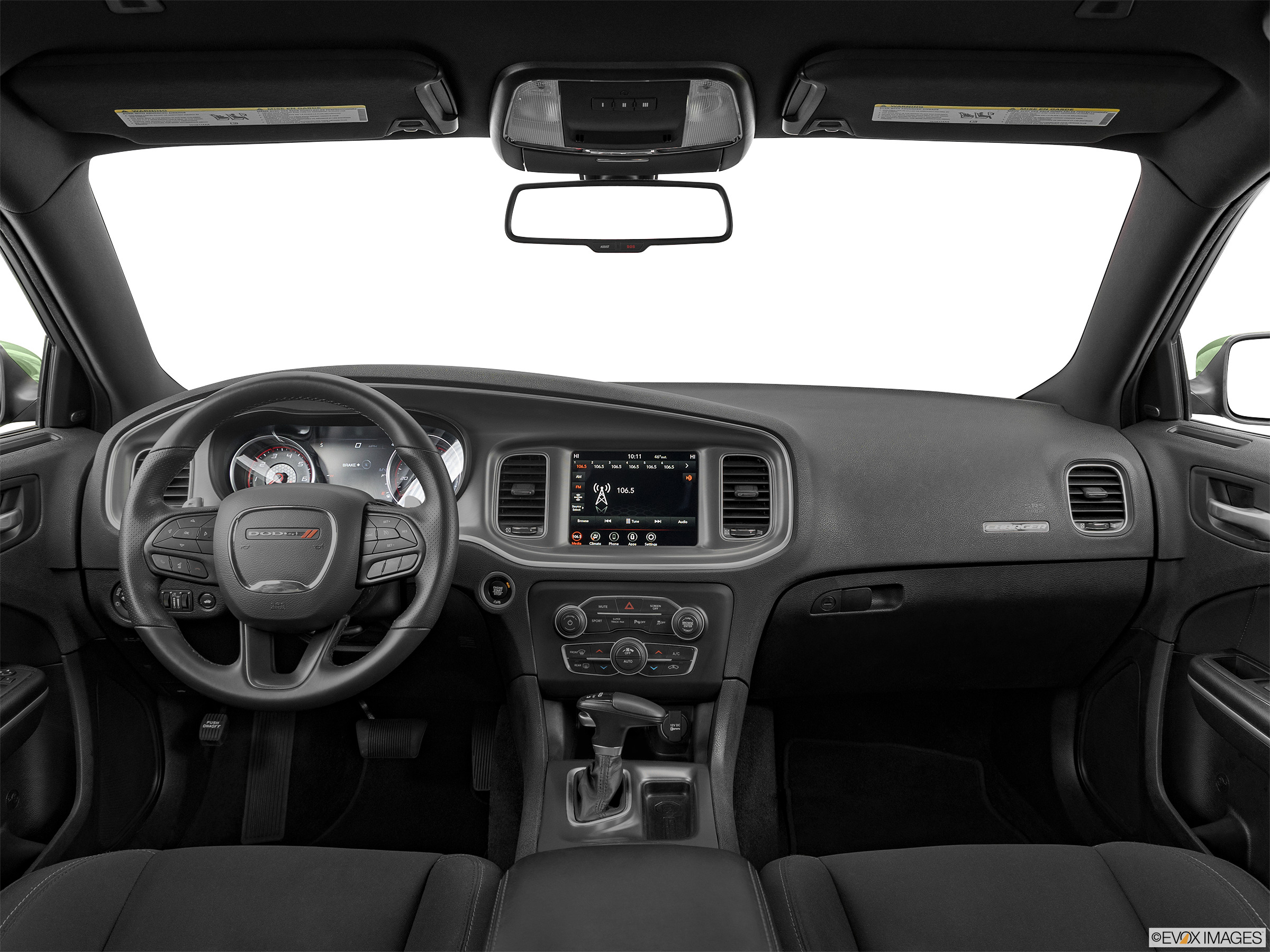 dashboard view of dodge charger