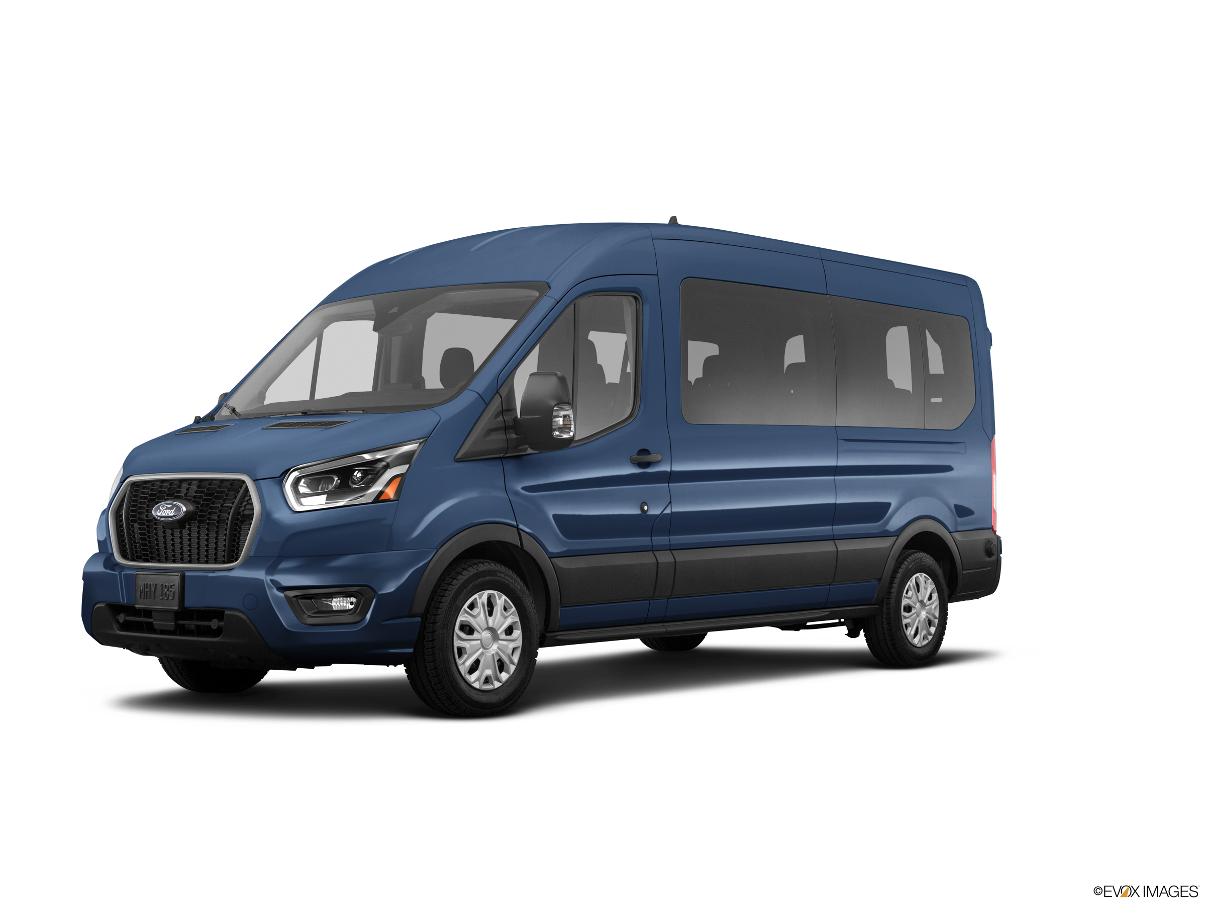 blue ford transit van
