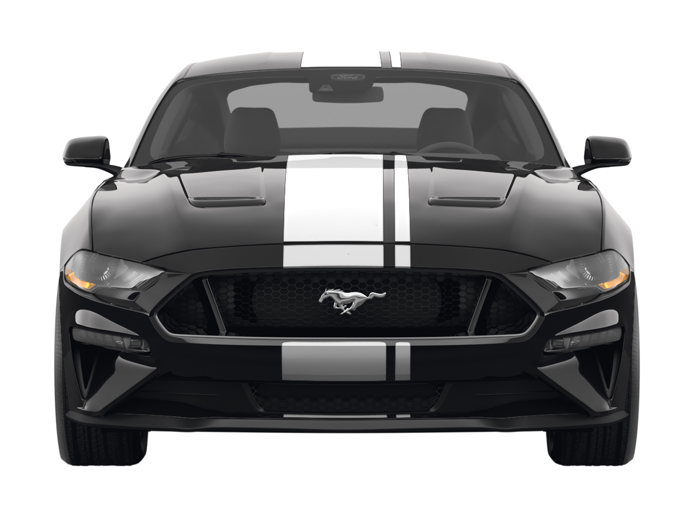 front of ford mustang