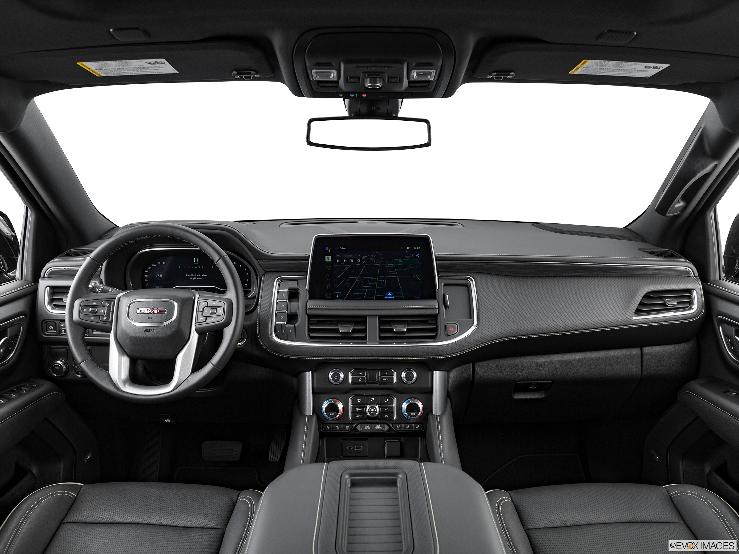 dashboard view of gmc yukon