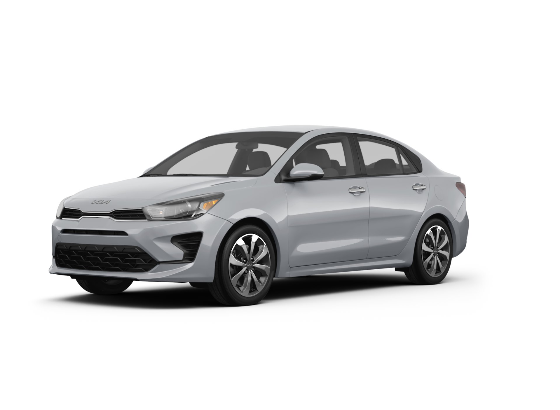 a silver kia rio