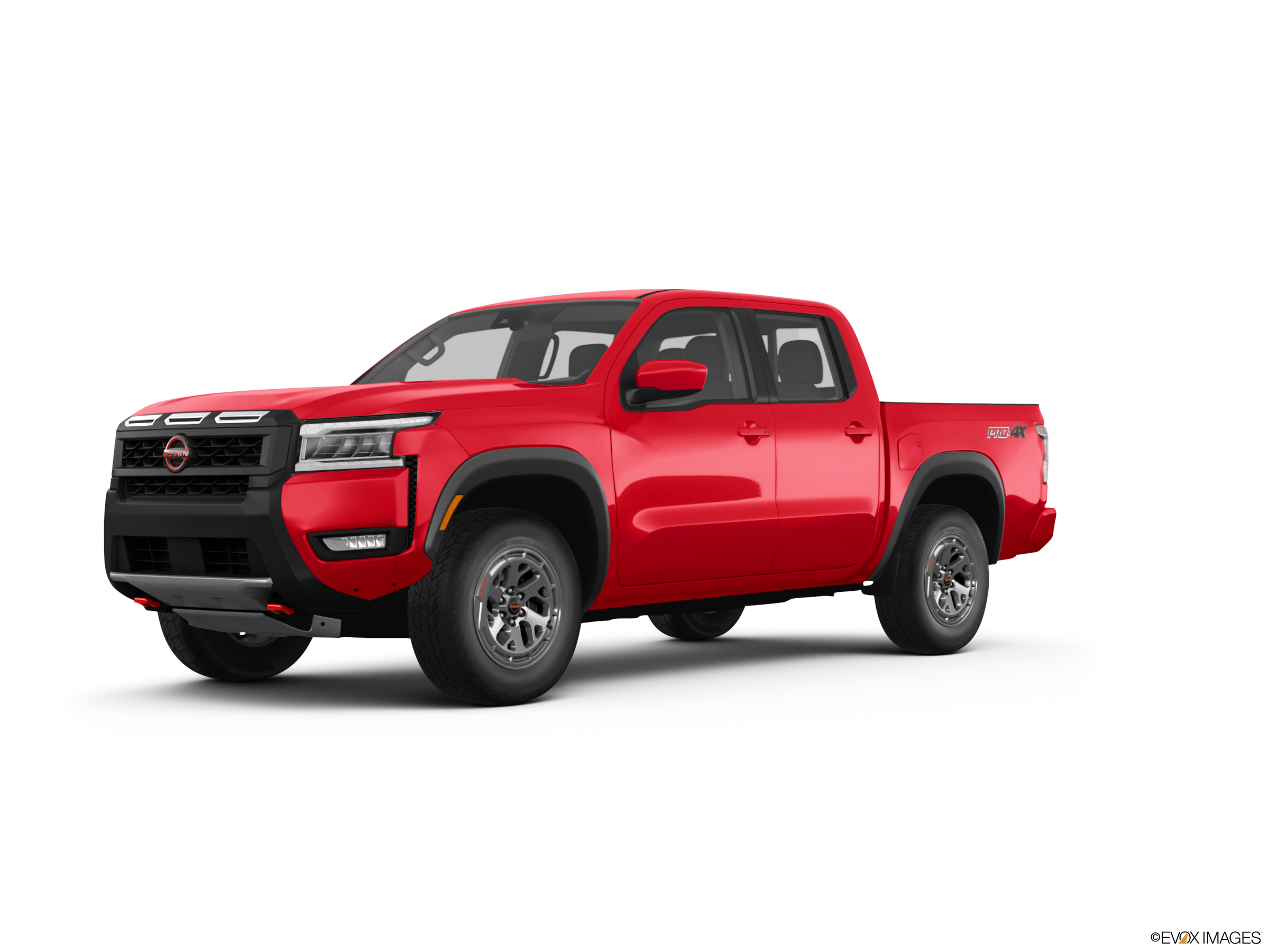 a-red-nissan-frontier-truck