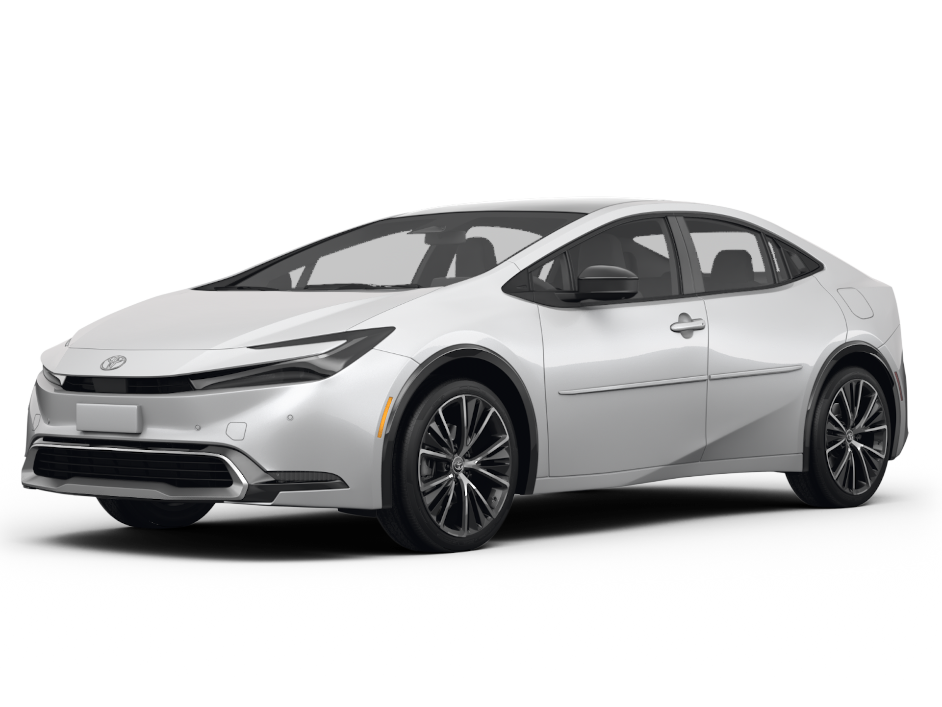white toyota prius