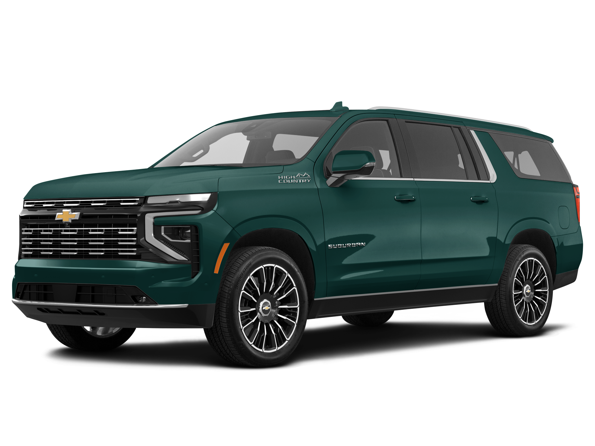 a green chevrolet suburban