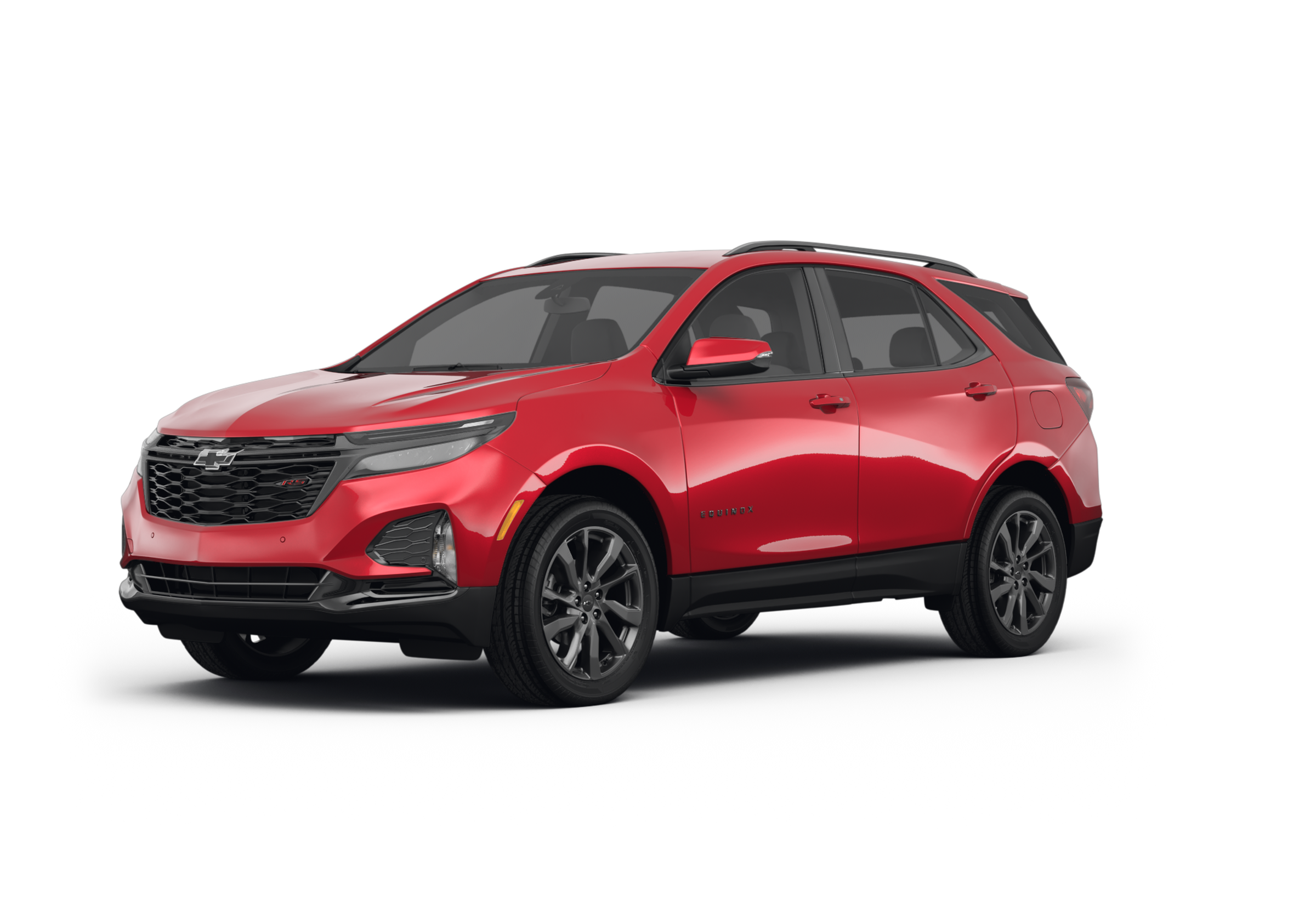 a red Chevrolet Equinox