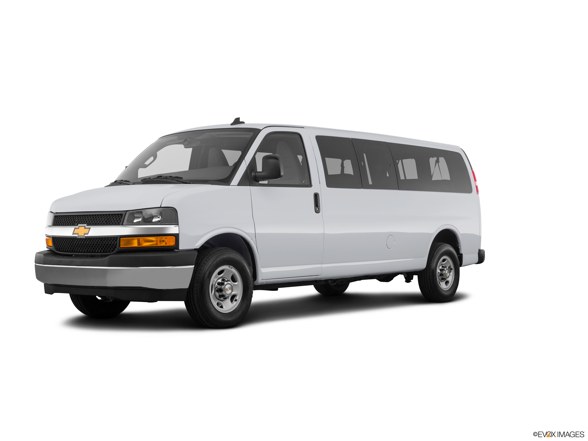a silver Chevrolet Express 3500
