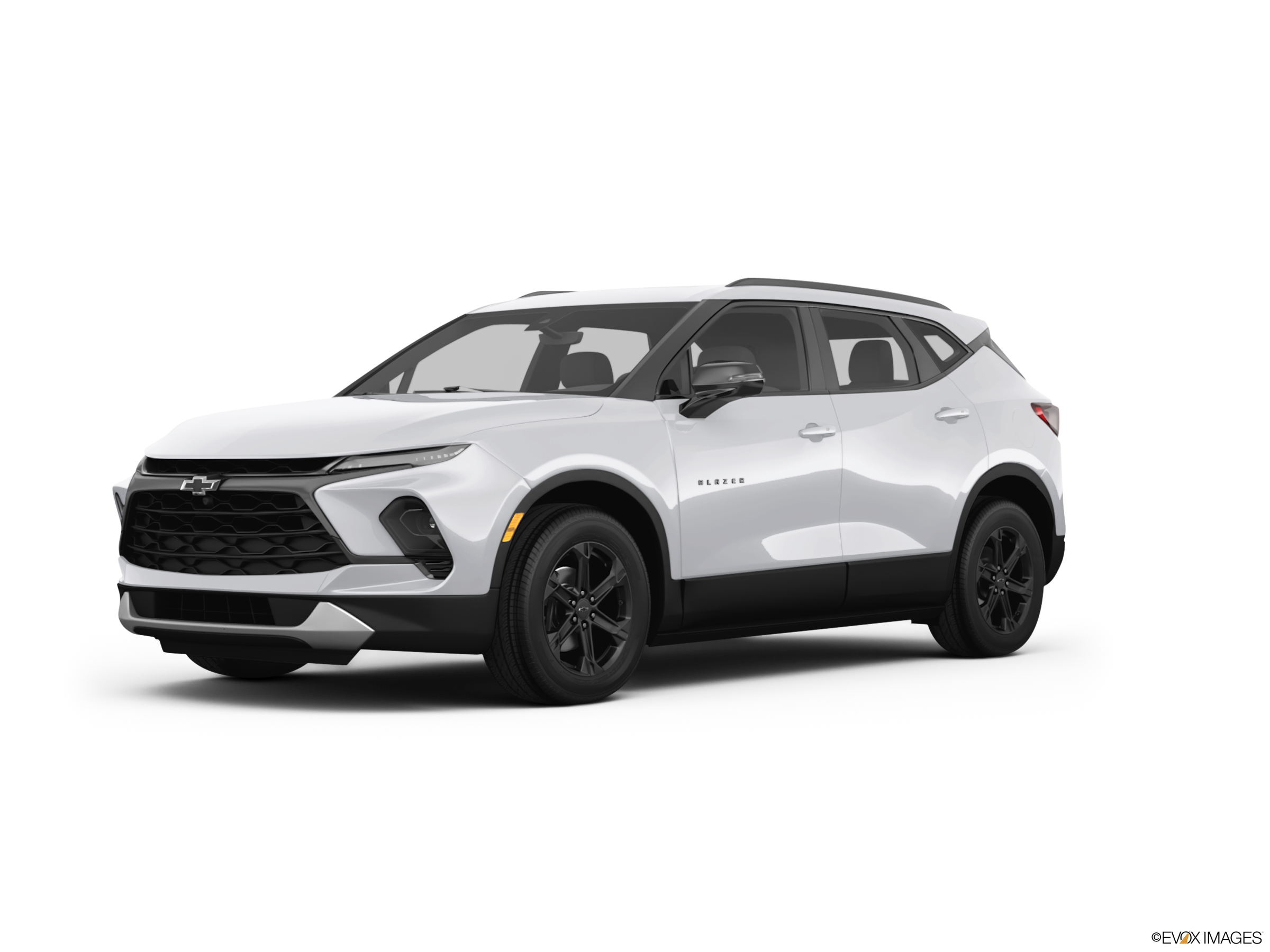a white Chevrolet Blazer
