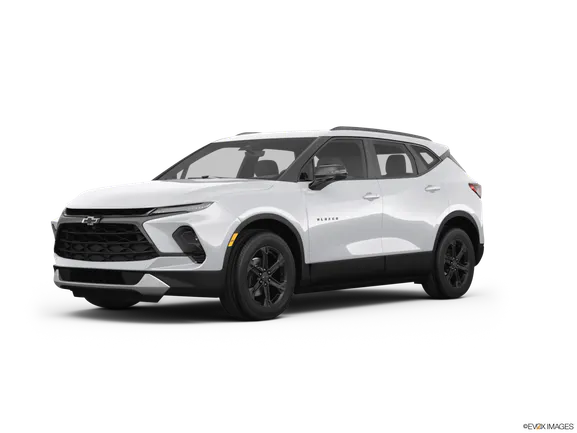 a white Chevrolet Blazer