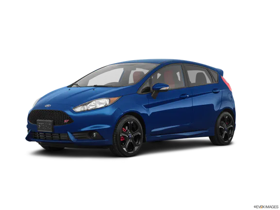 a blue Ford Fiesta