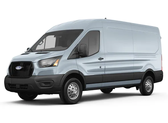 a blue Ford Transit