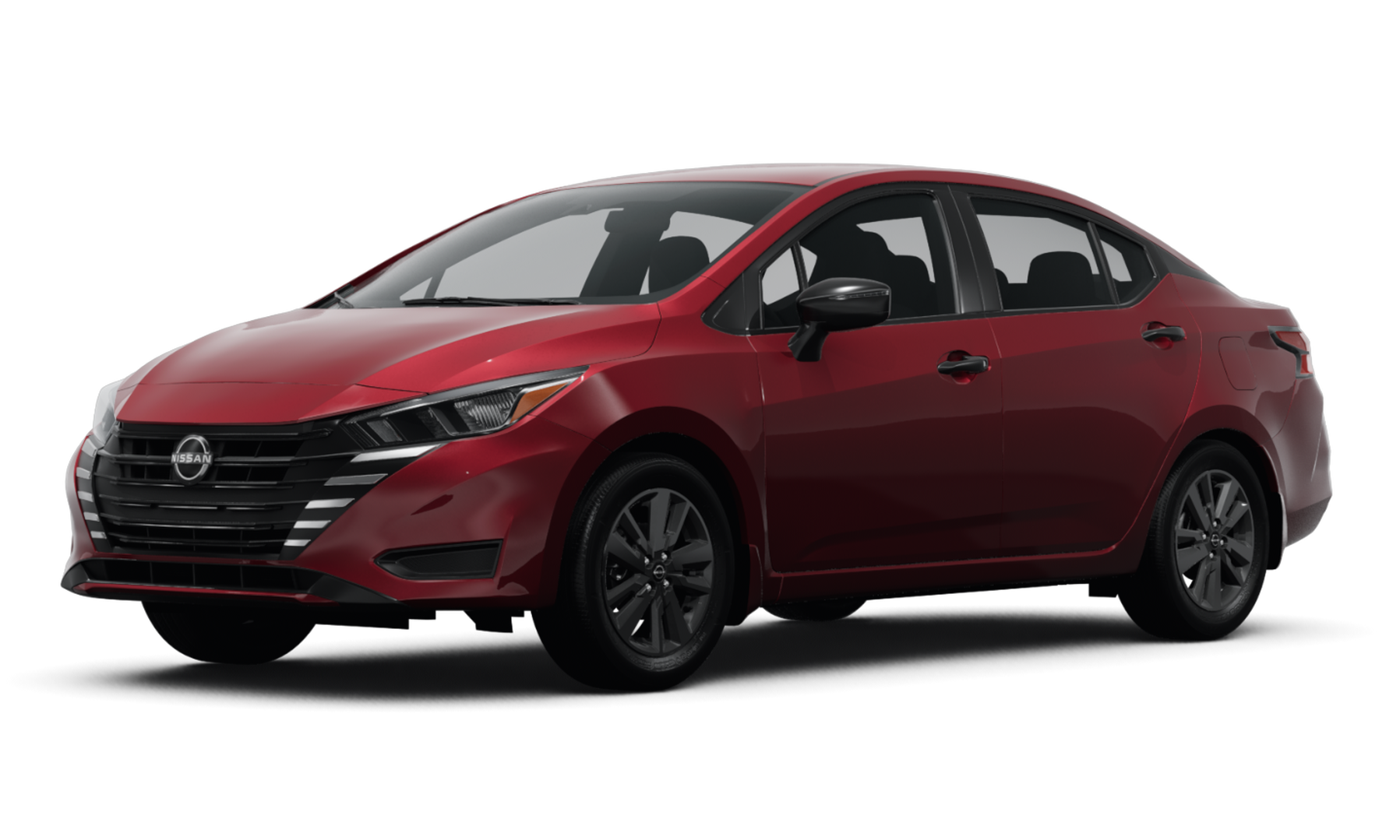 red Nissan versa