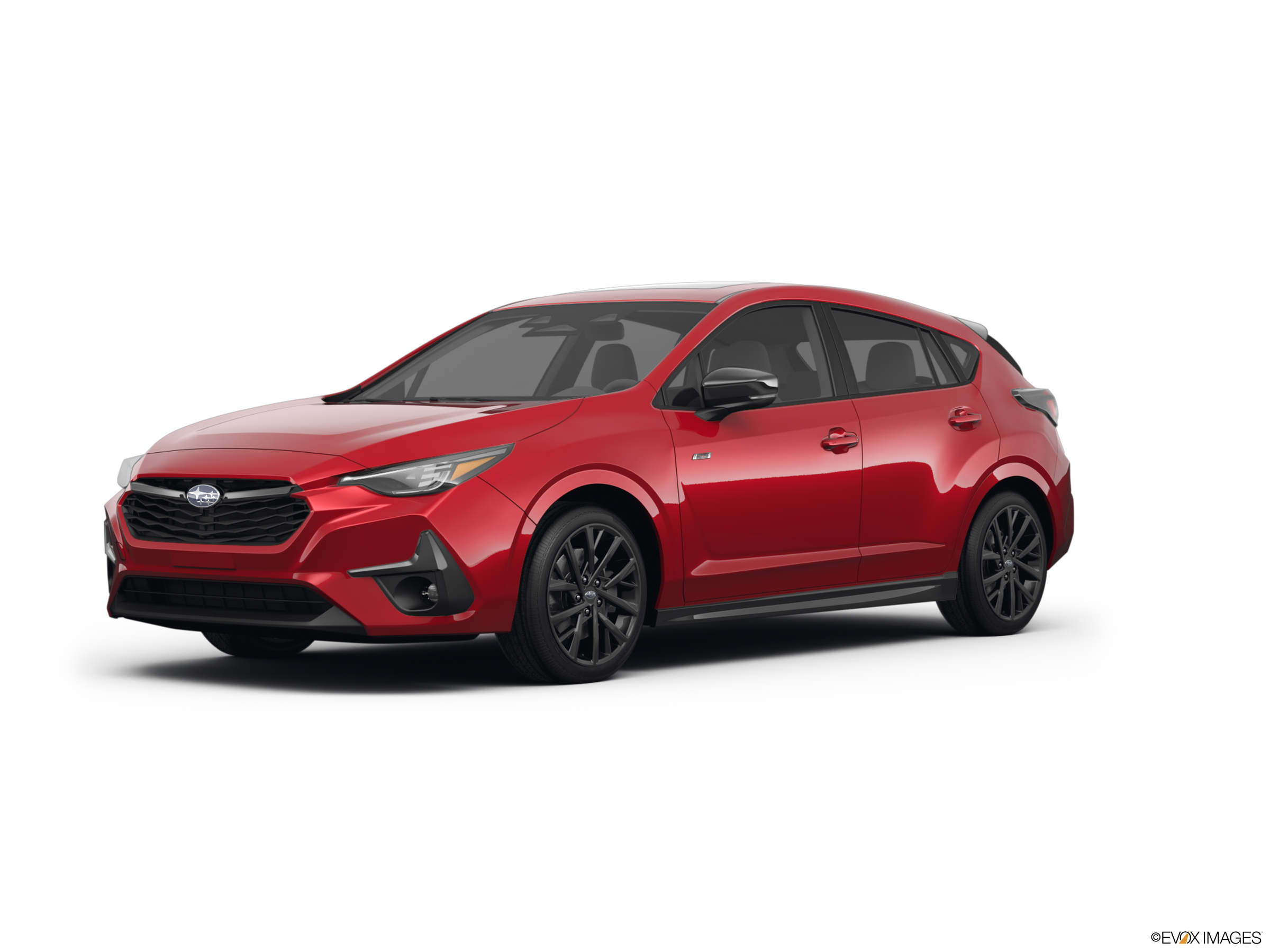 red subaru impreza