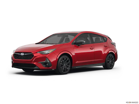 red subaru impreza