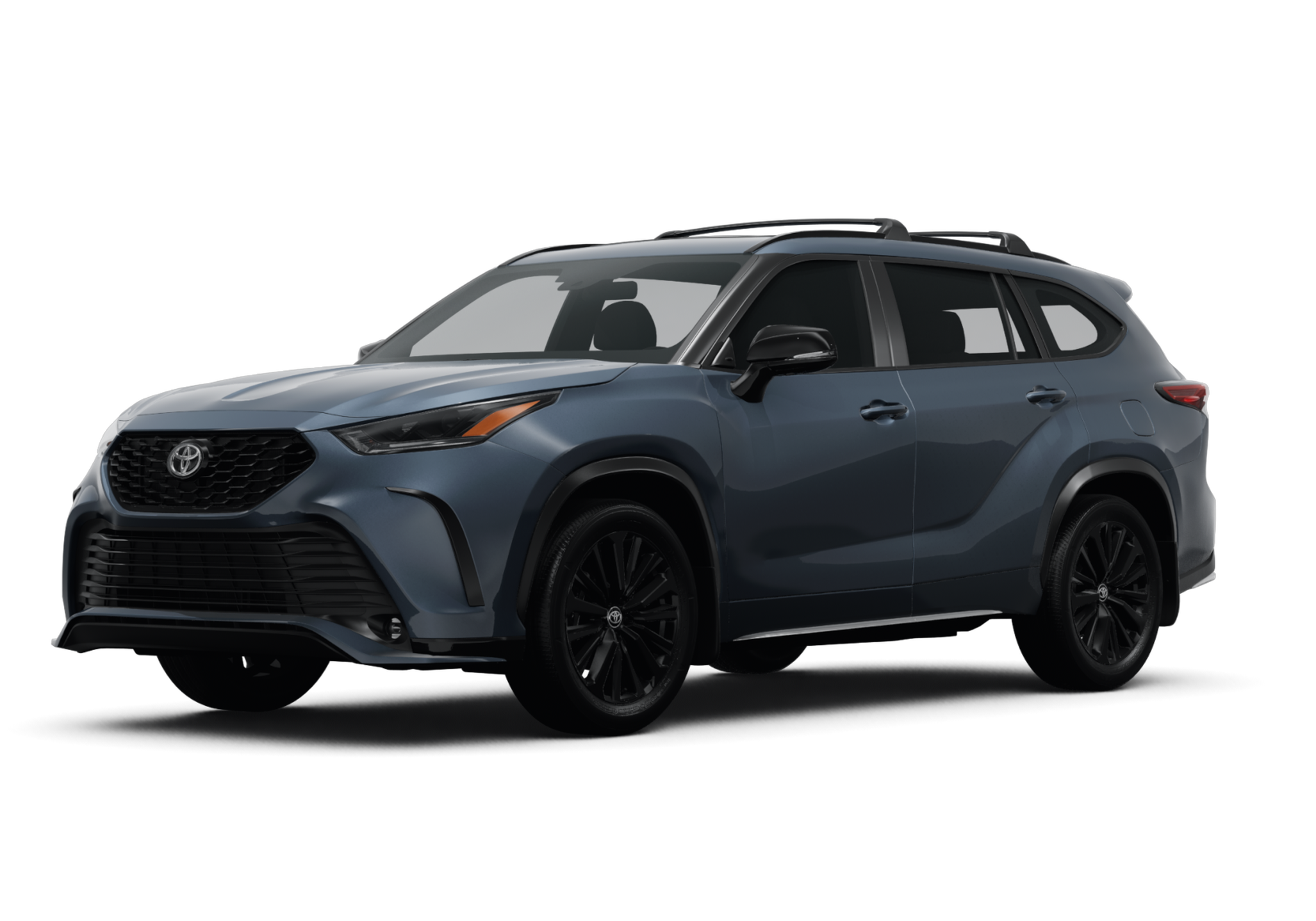 a-blue-toyota-highlander
