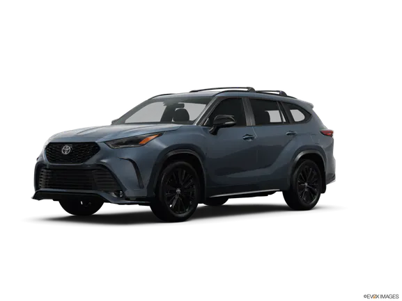 a blue Toyota Highlander