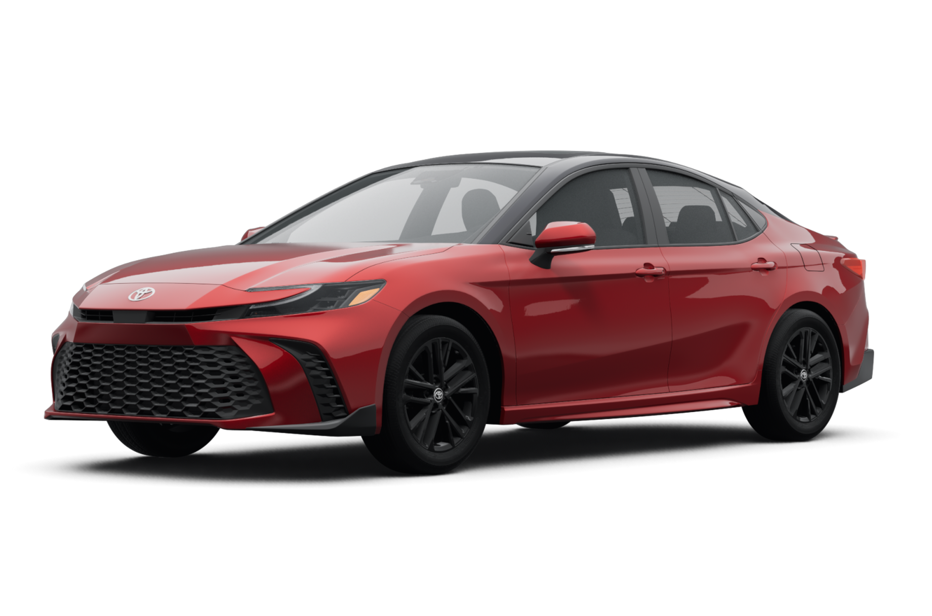 a red Toyota Camry