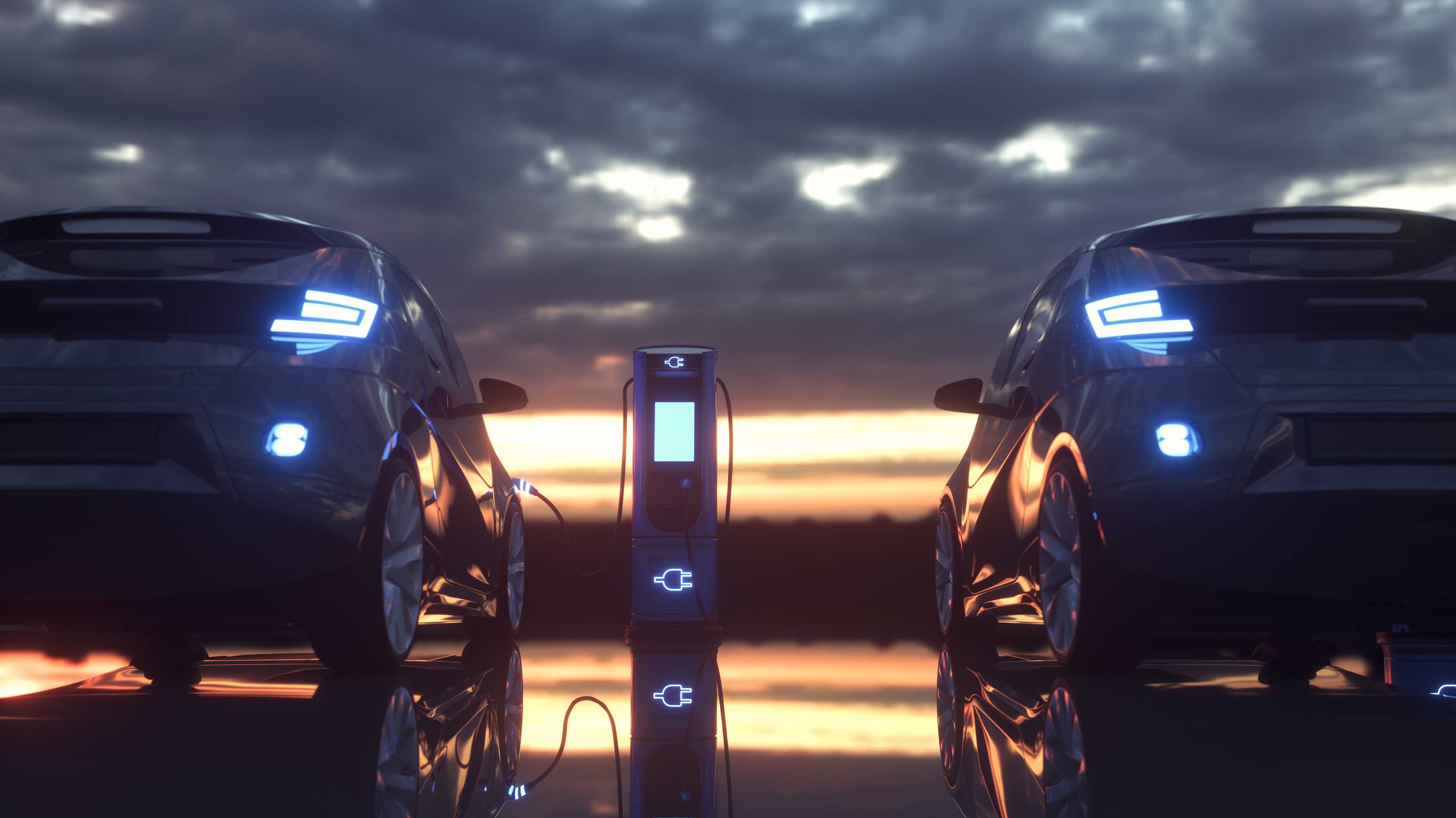 Electric car charging station