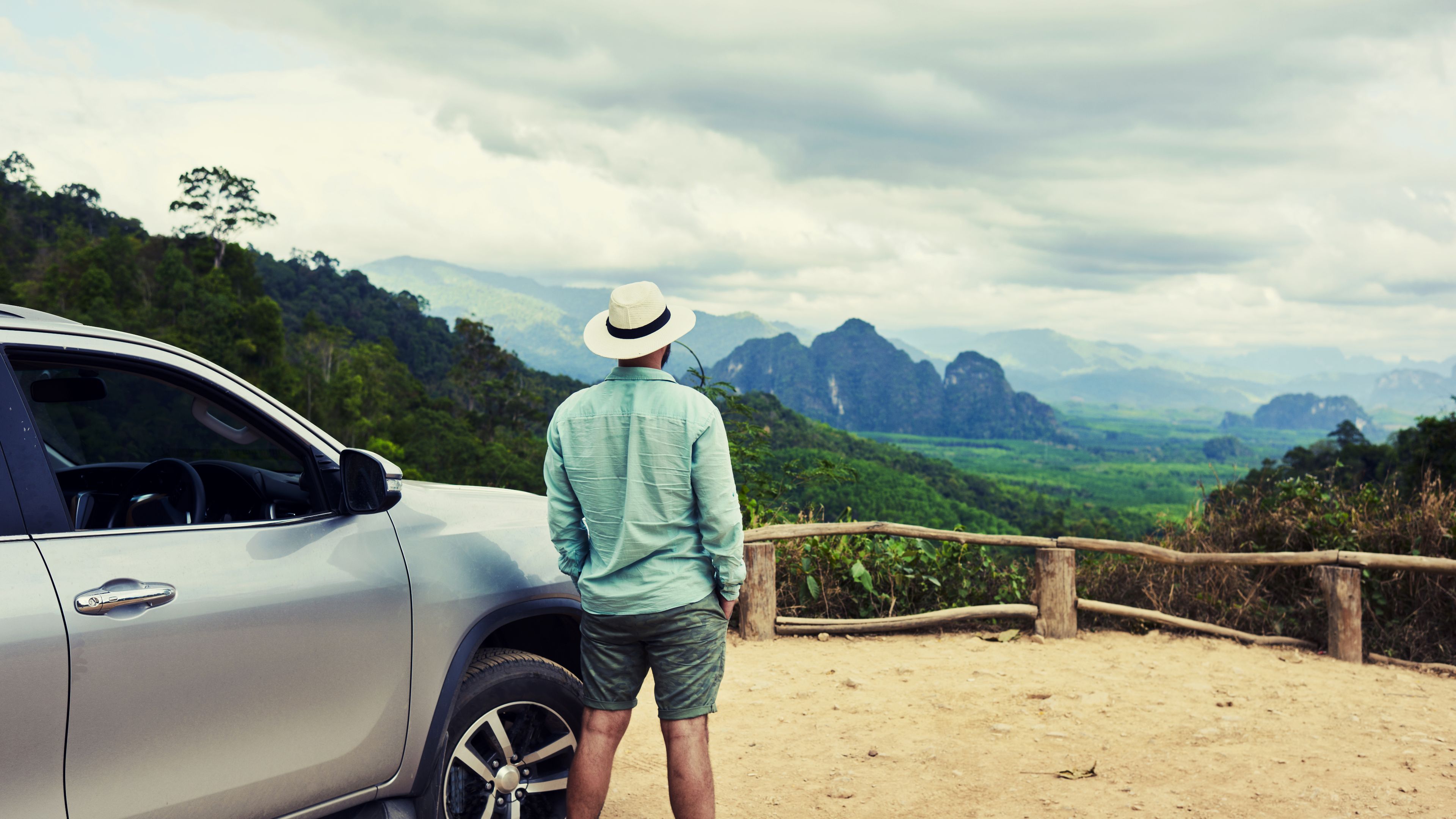 Man looking to Thailand Forest View