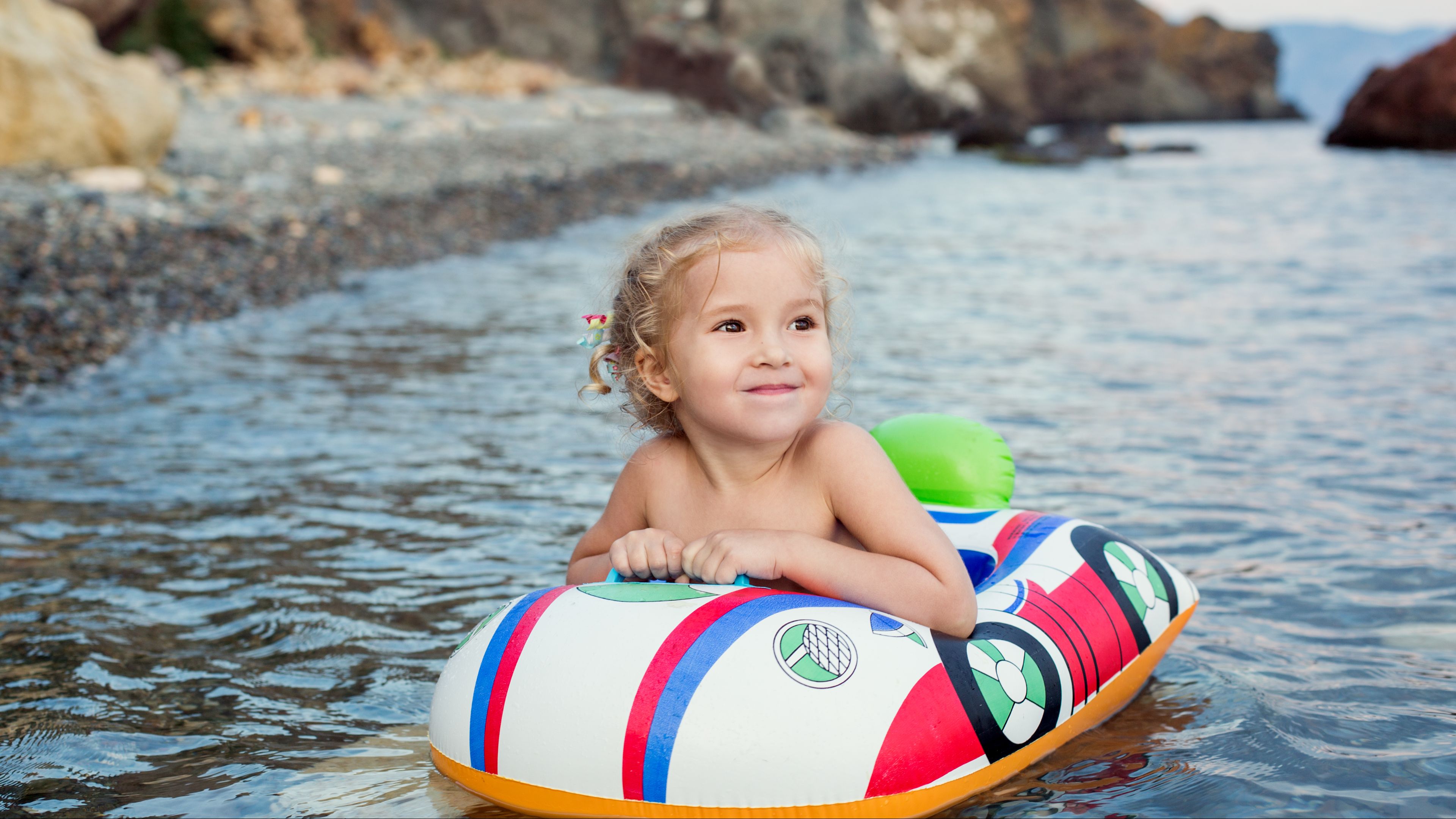 Kid in the water