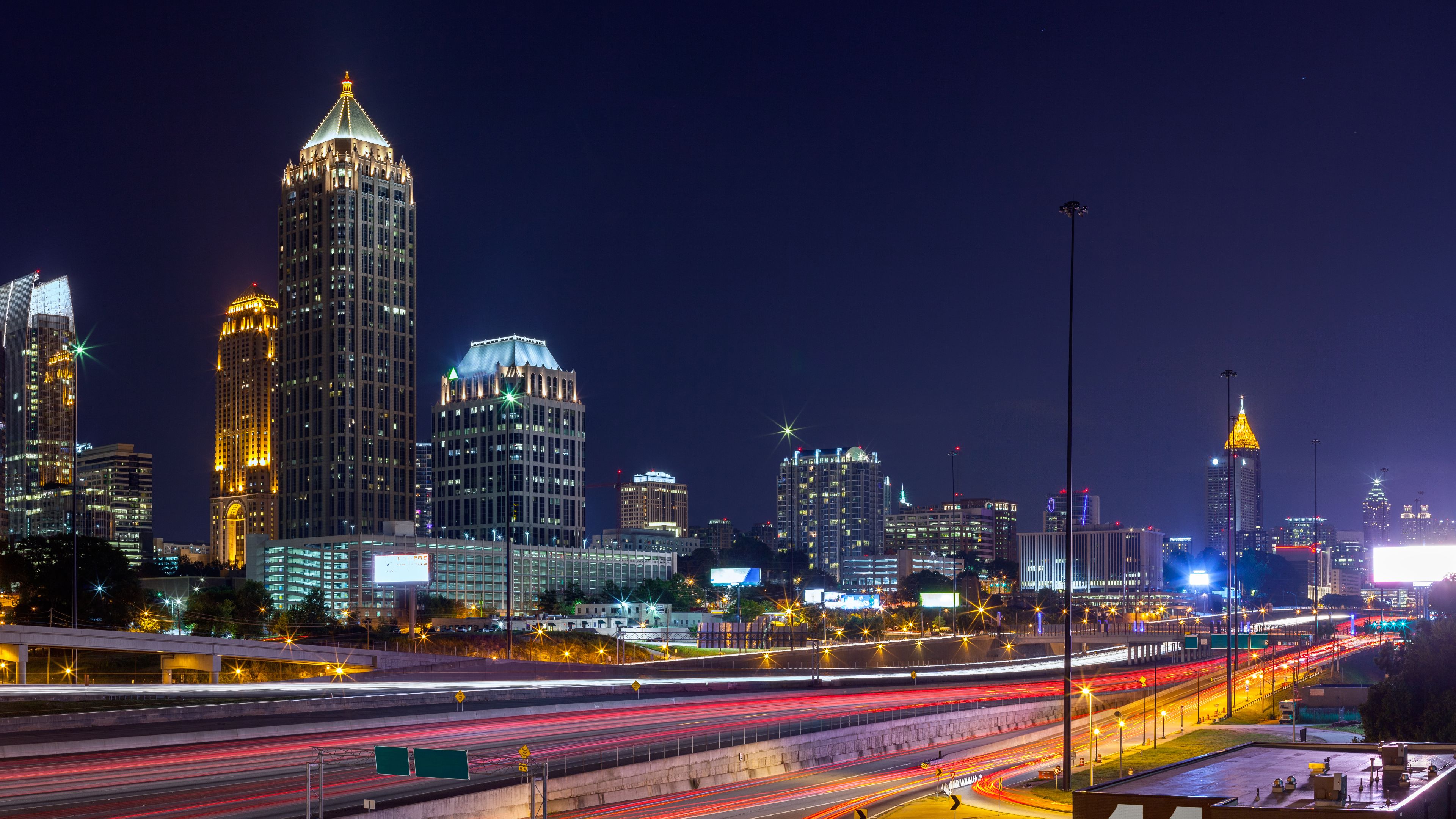 Atlanta night road
