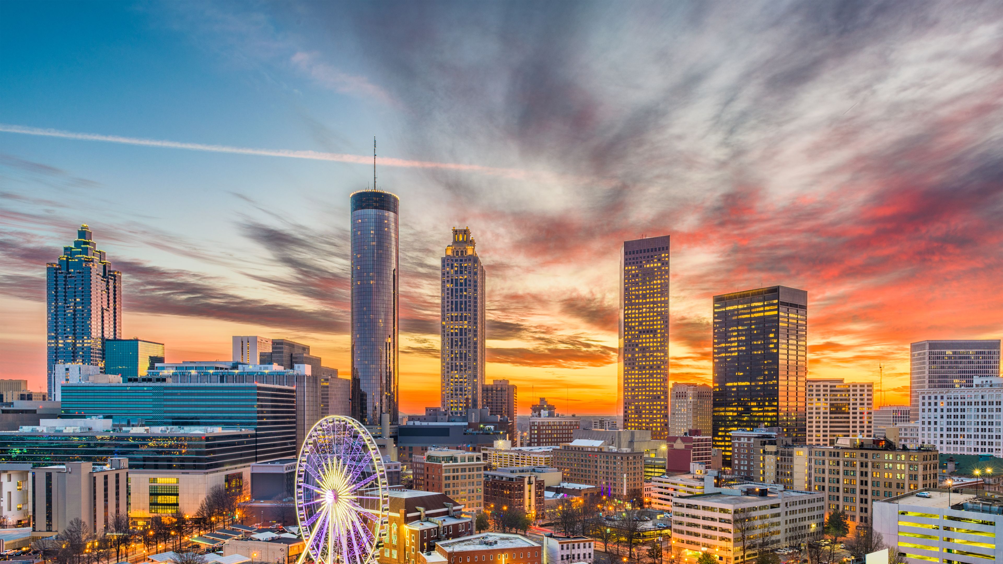 Atlanta Ferris wheel skyline