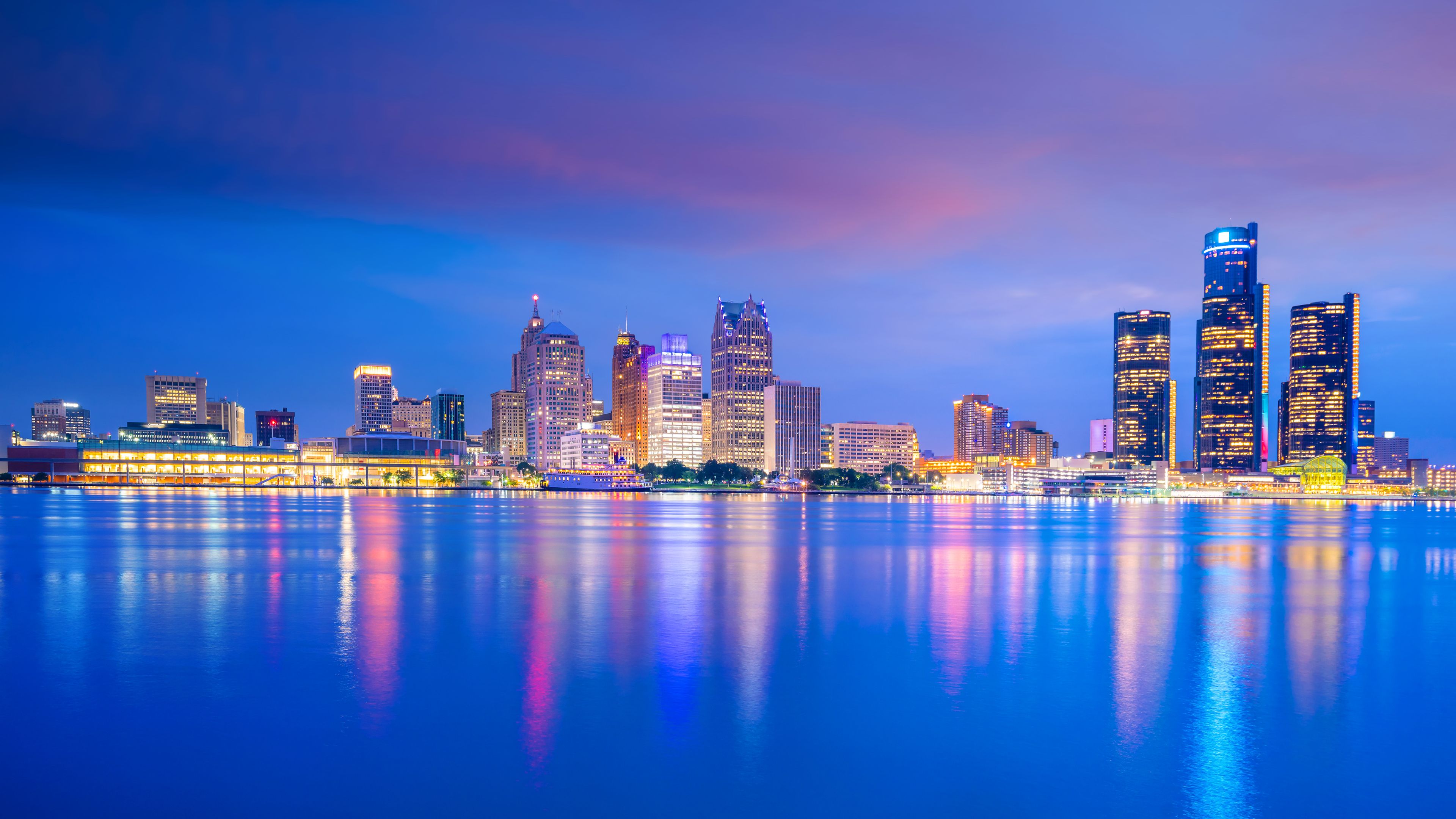 view of detroit from the water