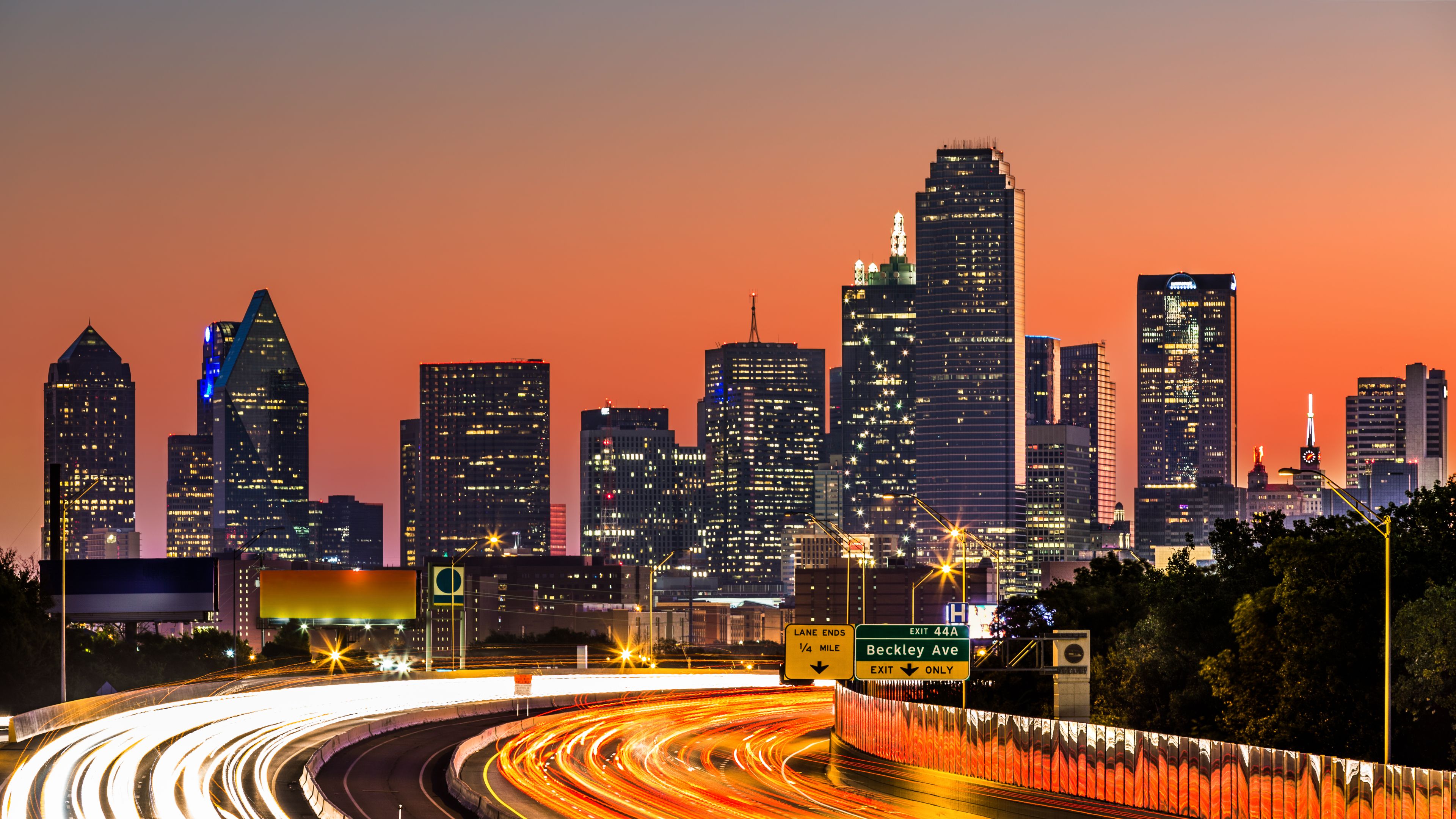 Dallas night road