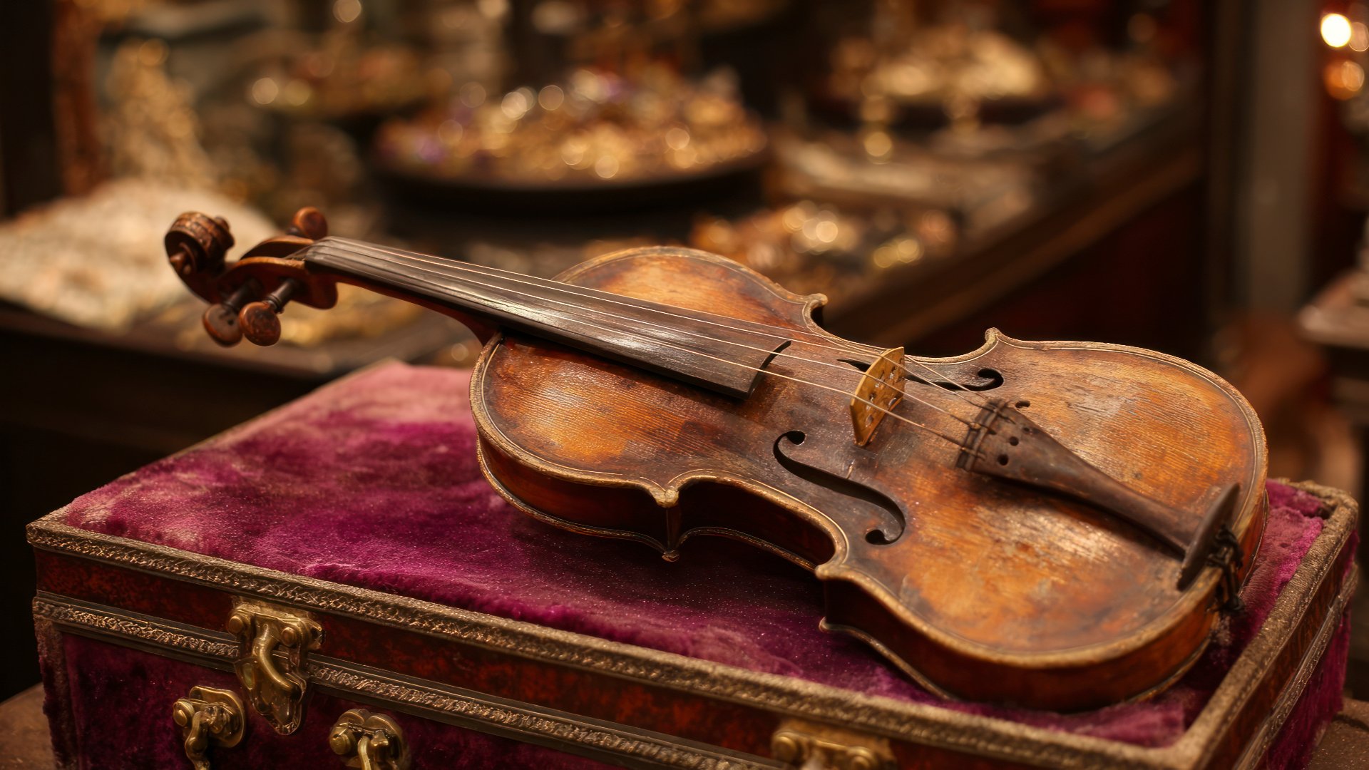 a vintage violin