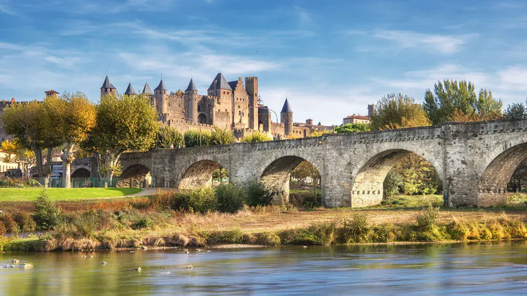 View of medieval city of Carcassonne