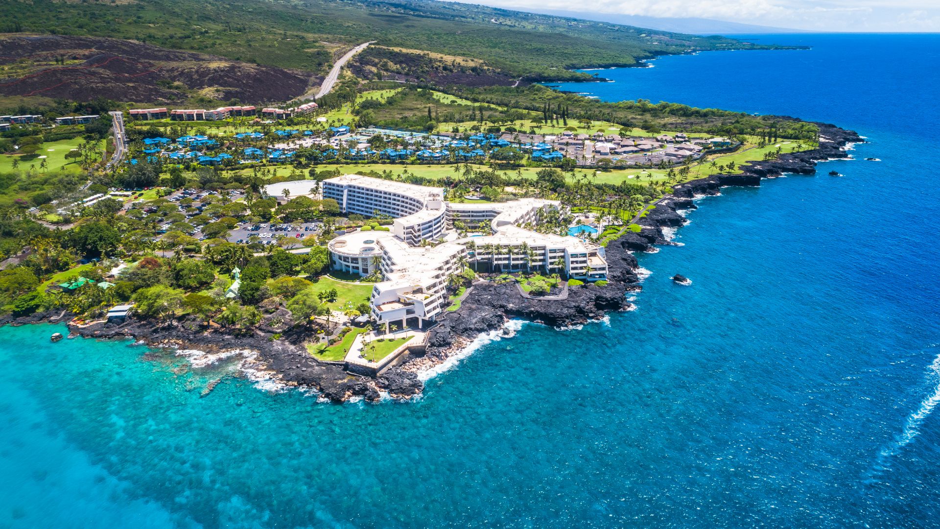 aerial view of Kailua-Kona in Hawaii