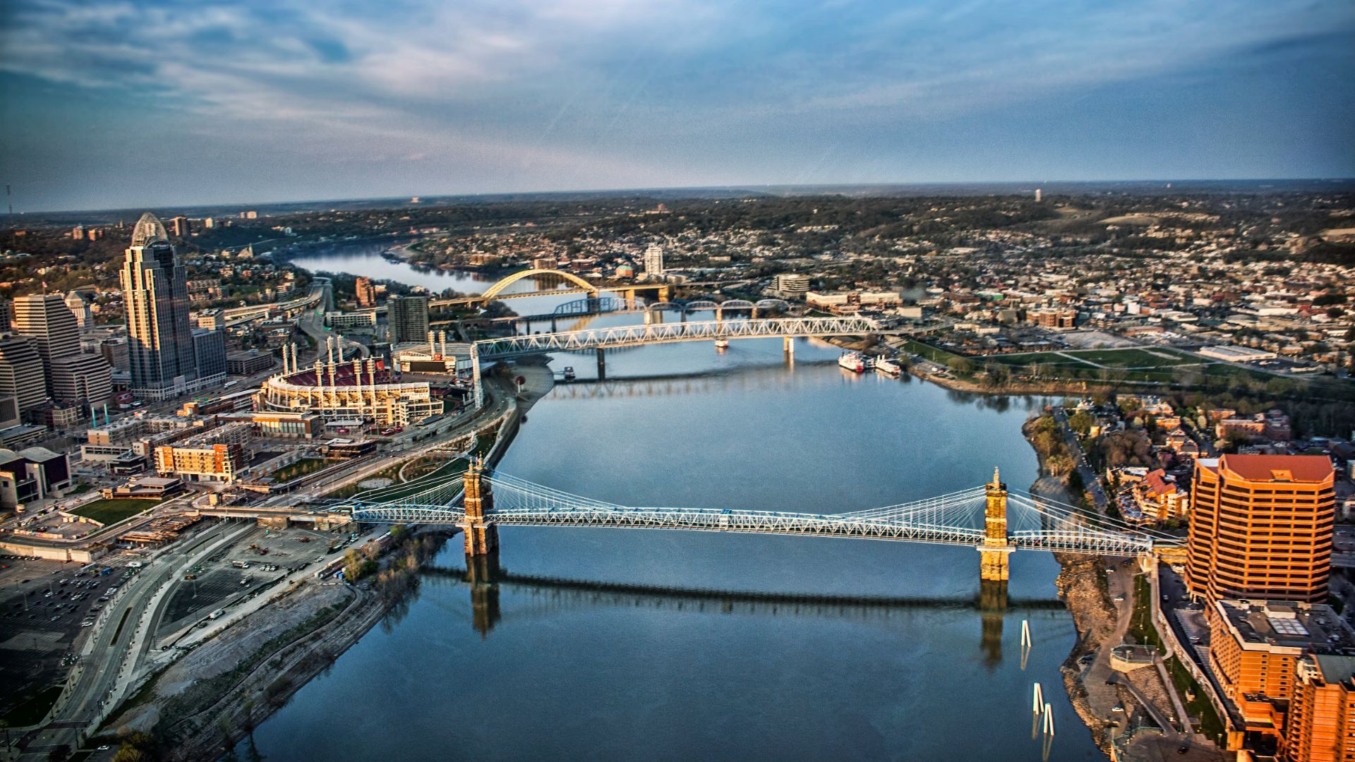 aerial view of Cincinnati, Ohio aerial view of Cincinnati, Ohio