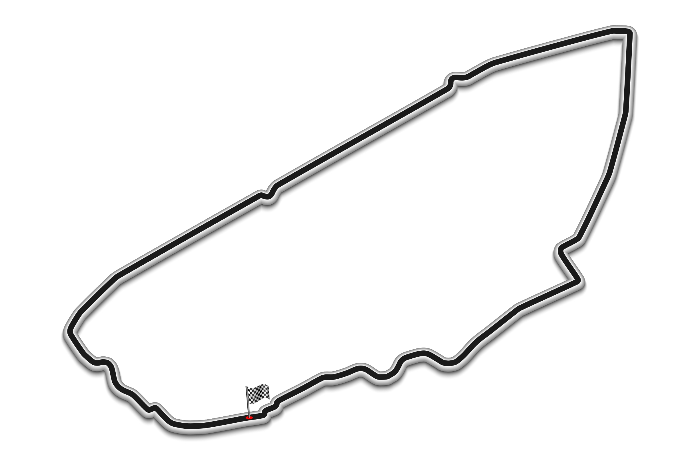 Sarthe circuit for motorsport and autosport. French grand prix race track. 