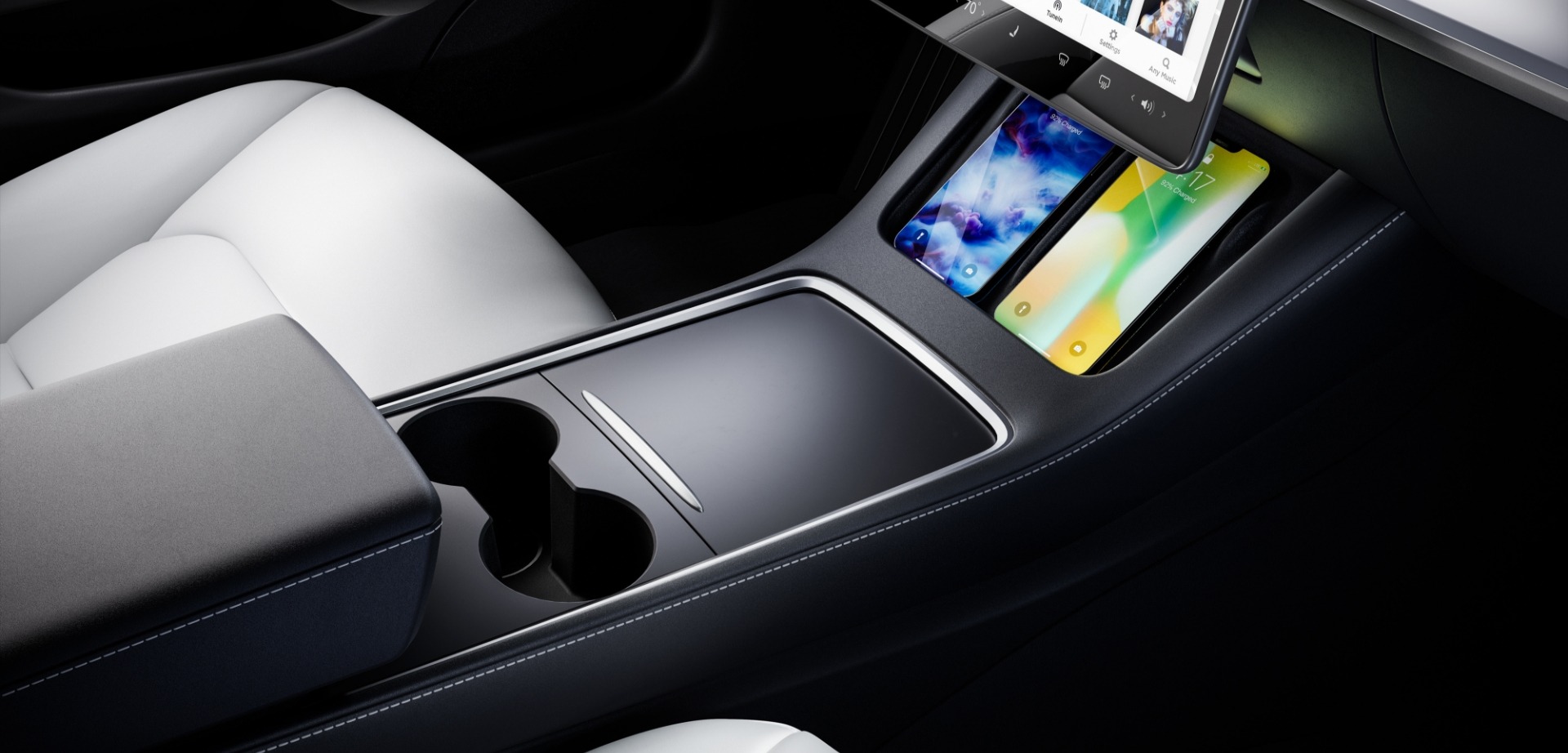 Wireless charging in Tesla Car